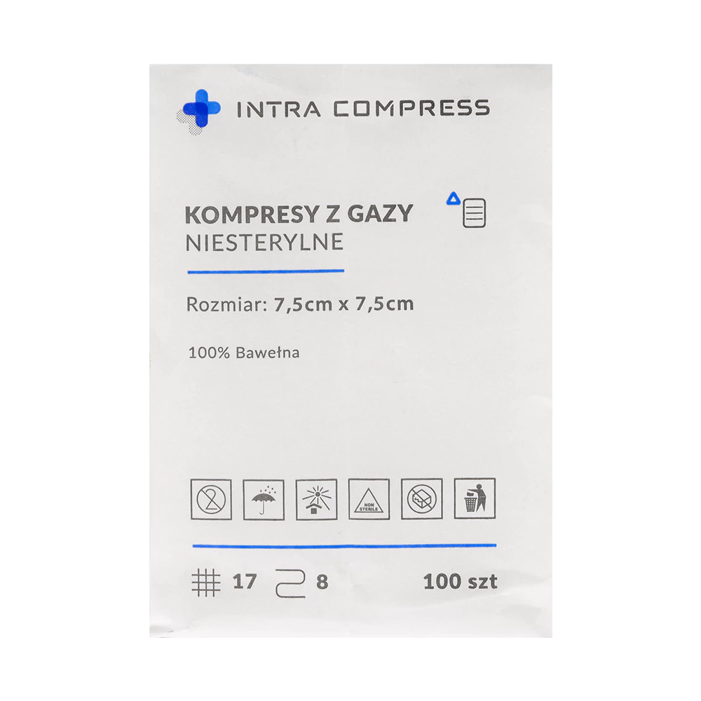 Марлевые салфетки нестерильные 100 шт. Intra Compress