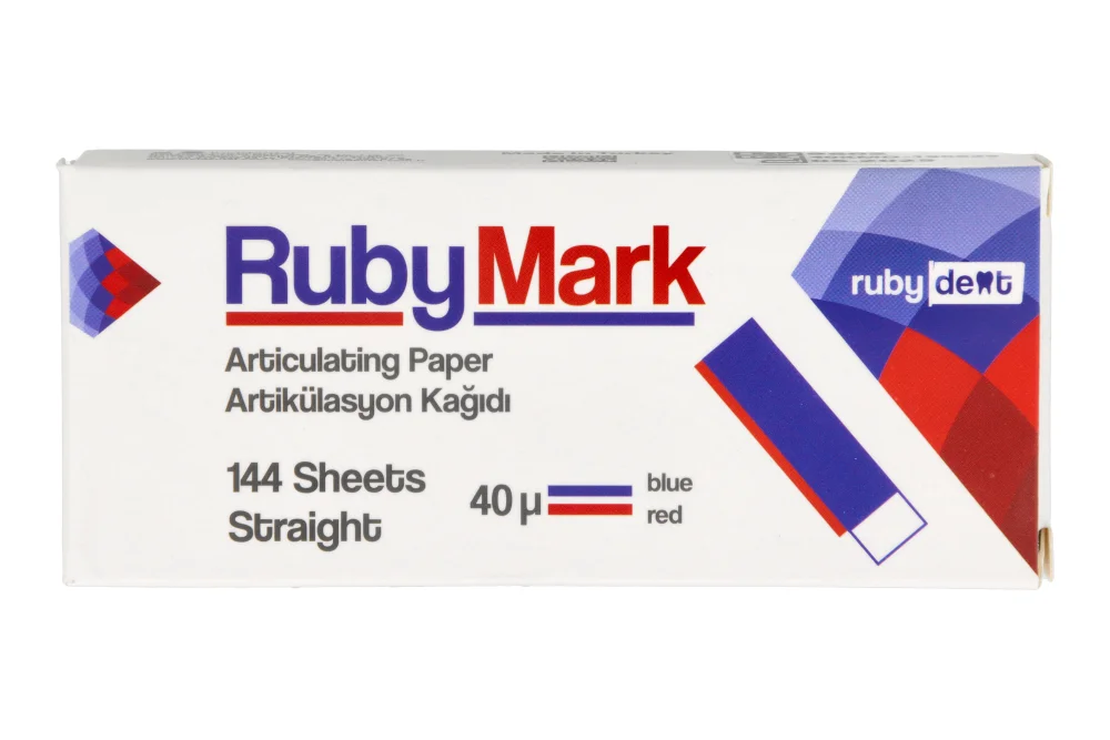 RubyMark артикуляционная бумага 40 мкм прямая 144 шт. RubyDent