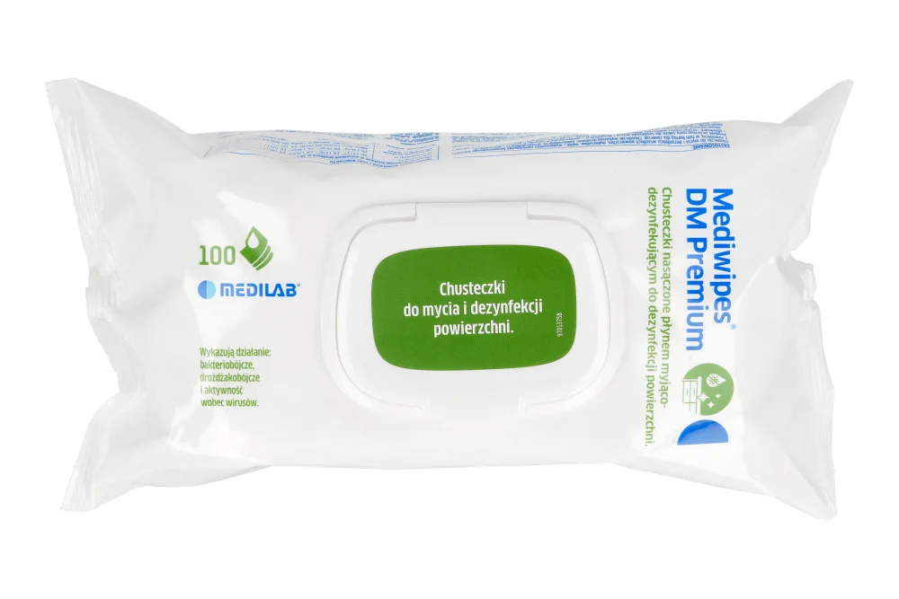 Безспиртовые салфетки Mediwipes DM Premium flow pack, 100 шт. MediLab
