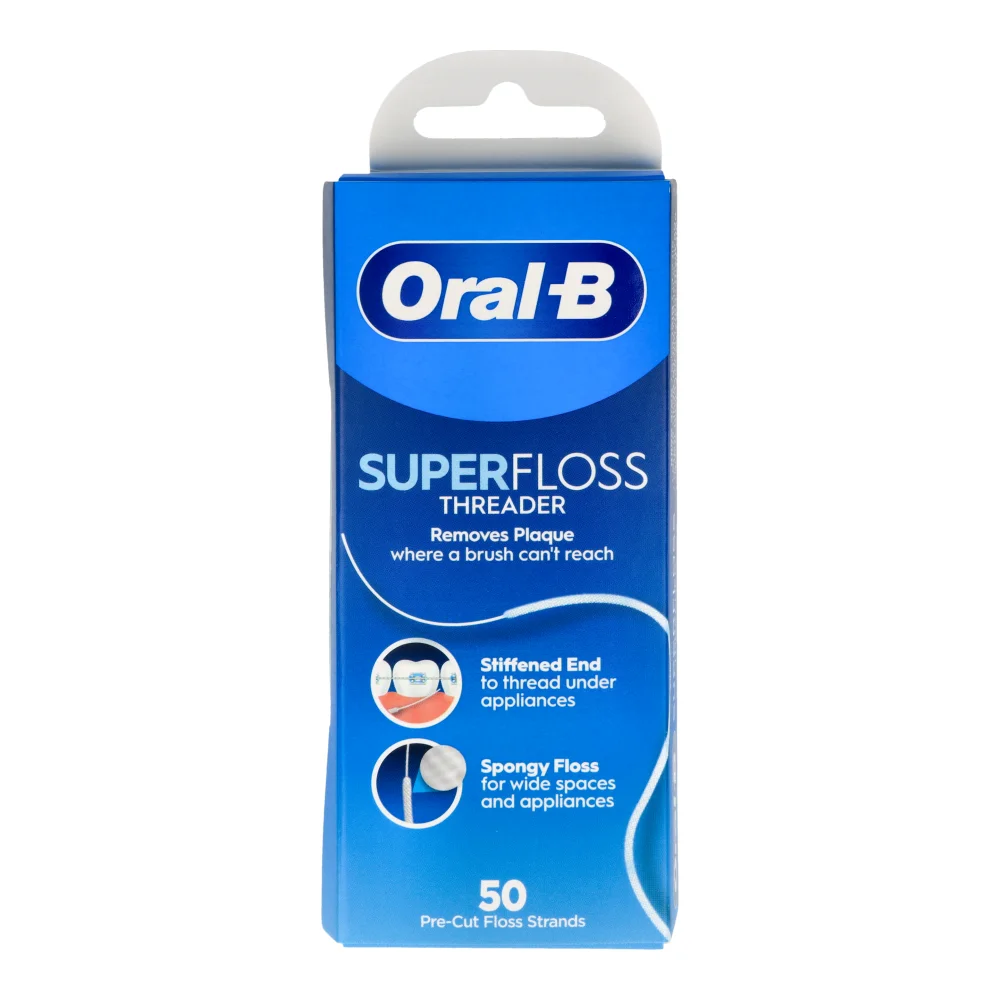 Зубная нить Super Floss для брекетов 50 м Oral-B