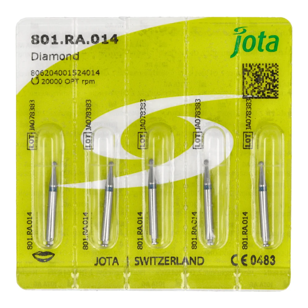 Алмазные боры шаровидные для углового наконечника 5 шт. Jota