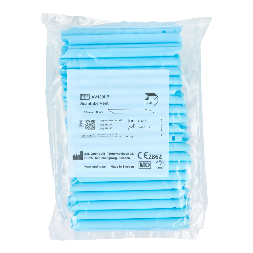 Наконечники для слюноотсоса Scantube Vent 100 шт. Orsing