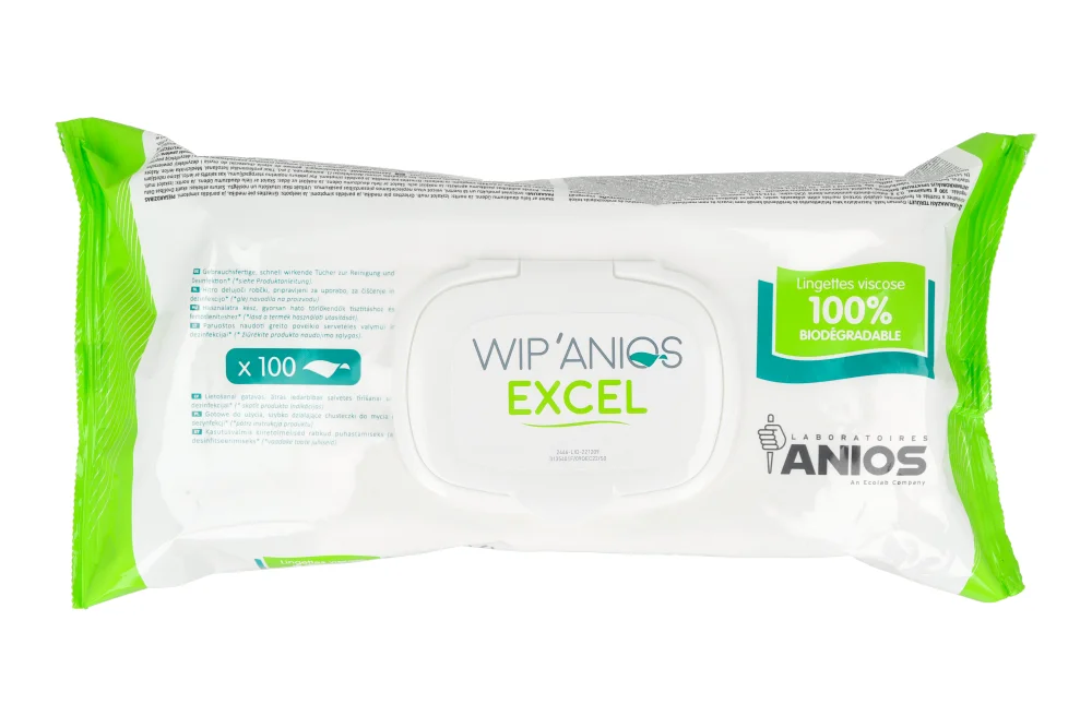 Безспиртовые салфетки Wip’Anios Excel 100 шт. flow-pack Anios