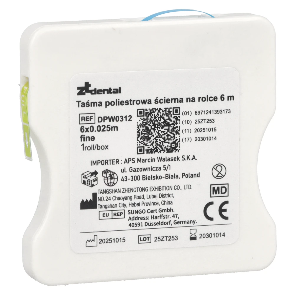 Полиэстровая абразивная лента в рулоне 6 м ZTdental