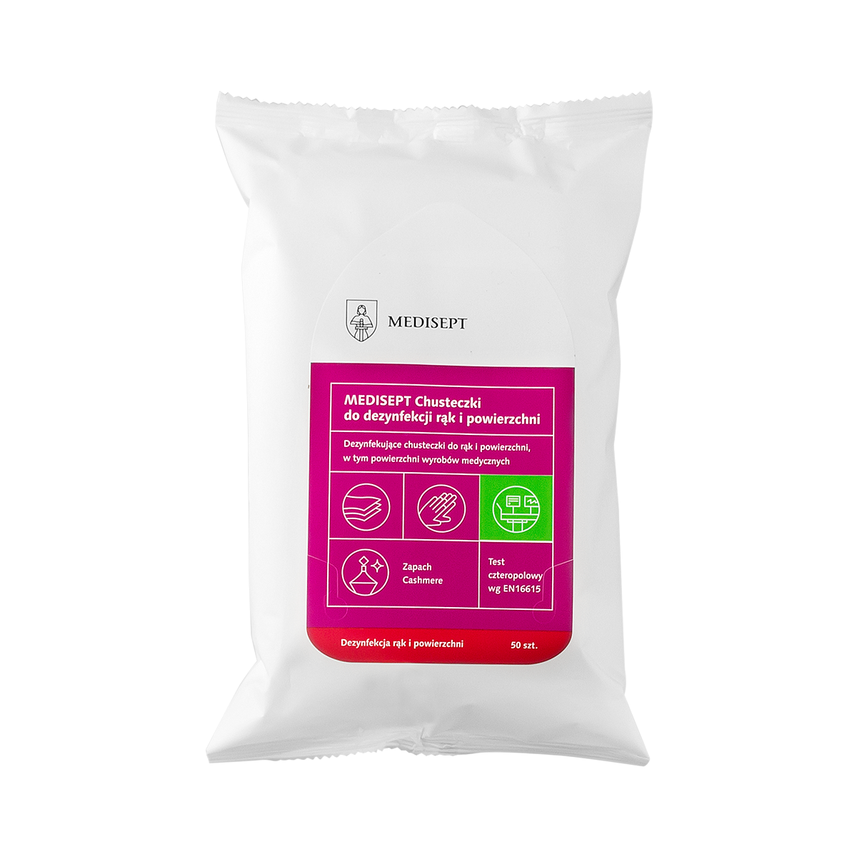 Спиртовые салфетки для рук и поверхностей flow pack, 50 шт. Medisept