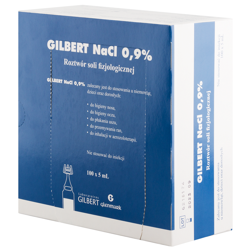 Физиологический раствор NaCl 0,9% 5 мл × 100 шт. Glenmark
