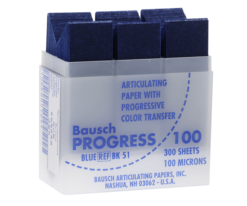 Артикуляционная бумага 100 мкм синяя 300 листов Bausch BK 51