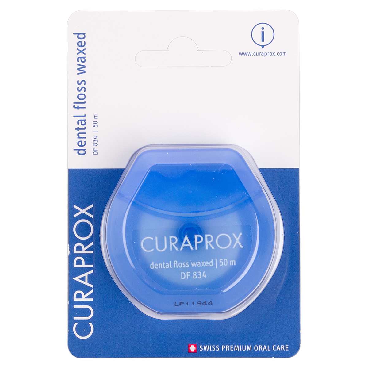 Вощёная зубная нить Curaprox DF 834 50 м